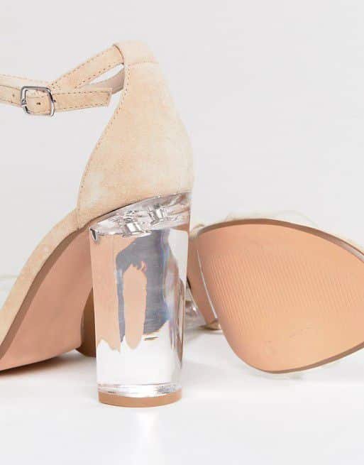 Clear Block Heeled Sandals - Image 3