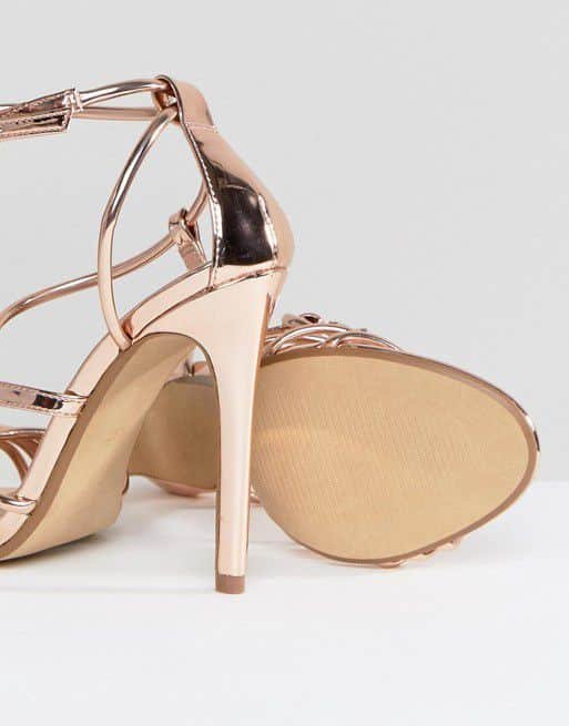 Rose Gold Strappy Sandals - Image 3