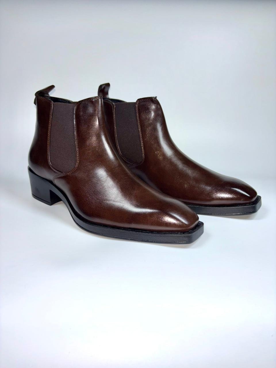 Italian Cuban Heel Chelsea Boots - Main
