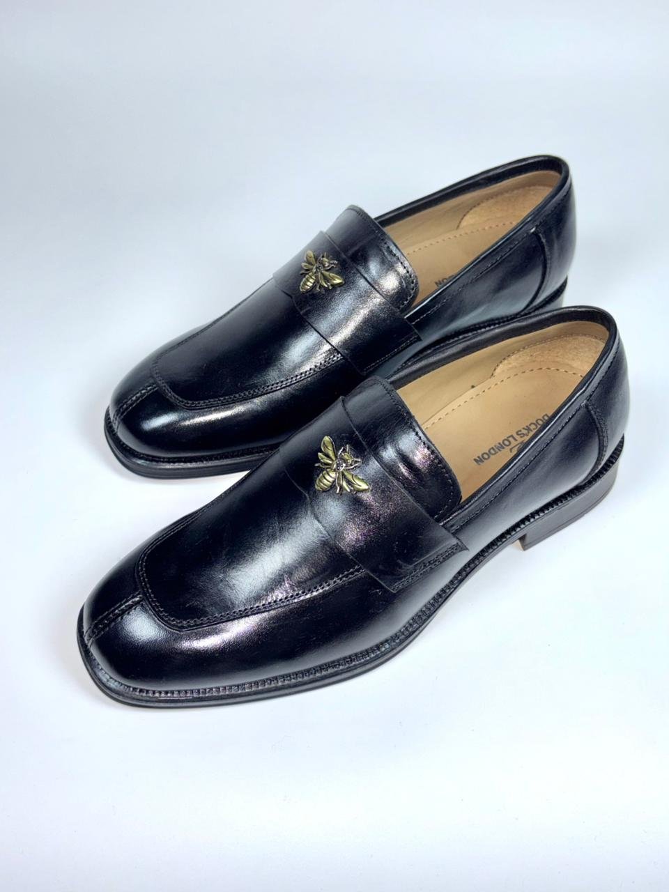 Premium Leather Formal Loafers Makkhi – Black - Image 5