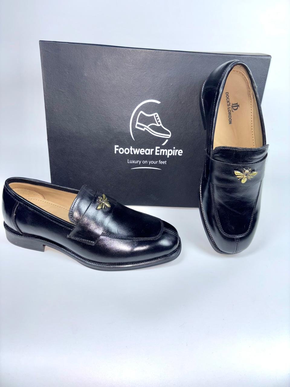 Premium Leather Formal Loafers Makkhi – Black - Image 8