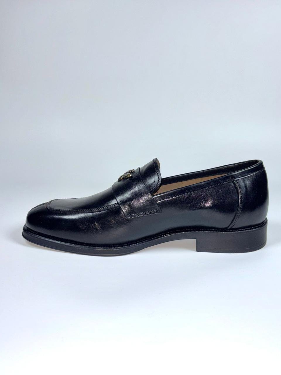 Premium Leather Formal Loafers Makkhi – Black - Image 3